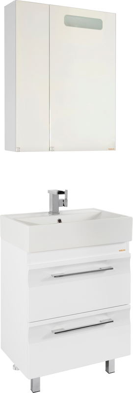 Мебель для ванной комнаты Vod-Ok Мальта 60 с ящиками, белая