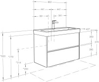 Мебель для ванной комнаты AQUATON Сканди 90 дуб рустикальный