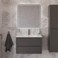 Мебель для ванной комнаты Cezares Relax 80 оружейная сталь, раковина Cezares CZR-800/480-LV-MR-NV
