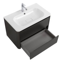 Мебель для ванной комнаты Cezares Relax 80 оружейная сталь, раковина Cezares CZR-800/480-LV-MR-NV