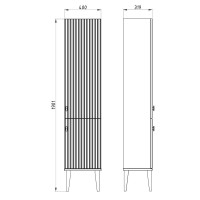 Шкаф-пенал для ванной с зеркалом ASB-Woodline Федерика 80446 белый