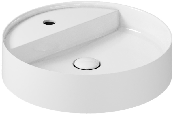 Накладная раковина Galassia SmartB 7404 45 глянцевая белая, круглая, фаянс