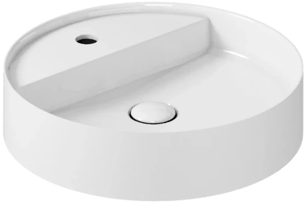 Накладная раковина Galassia SmartB 7404 45 глянцевая белая, круглая, фаянс