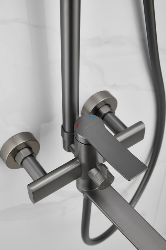 Душевая стойка BELZ B812 B24812-3 оружейная сталь