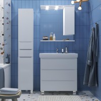 Тумба с раковиной 1MarKa Кода 60Н белый глянец