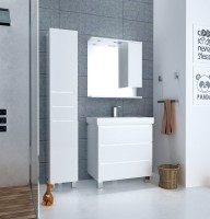Тумба с раковиной 1MarKa Кода 60Н белый глянец