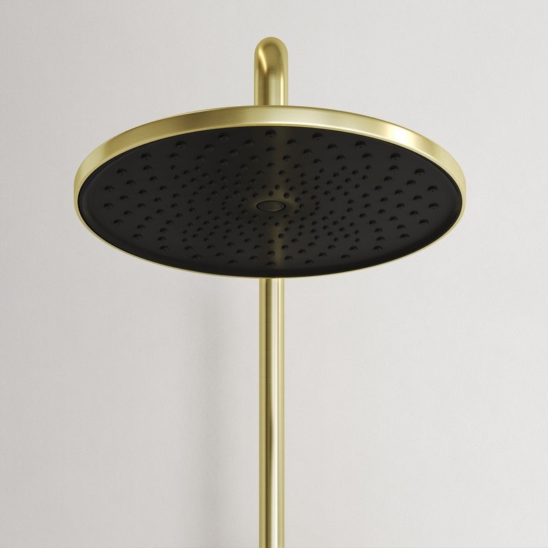 Душевая стойка Sancos Etna SC9008BG с термостатом, брашированное золото, PVD покрытие