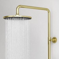 Душевая стойка Sancos Etna SC9008BG с термостатом, брашированное золото, PVD покрытие