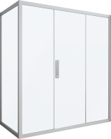 Душевой уголок Kubele DE019 R3-MAT-MT 140х90 см, профиль матовый хром