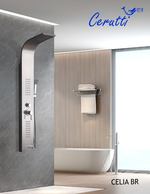 Душевая панель Ceruttispa Celia BR CT10405 матовая нержавеющая сталь