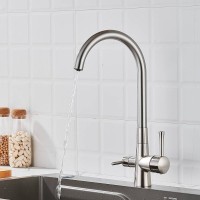 Смеситель для кухни с подключением фильтра Shevanik S428L, сатин Смеситель для кухни с подключением фильтра Shevanik S428L, сатин