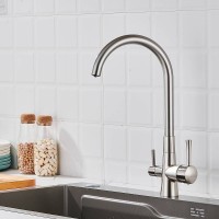 Смеситель для кухни с подключением фильтра Shevanik S428L, сатин Смеситель для кухни с подключением фильтра Shevanik S428L, сатин