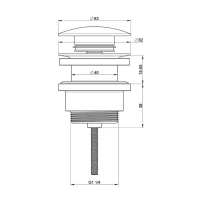 Донный клапан для раковины Wonzon & Woghand WW-88SS07-BN без перелива, брашированный никель Донный клапан для раковины Wonzon & Woghand WW-88SS07-BN без перелива, брашированный никель