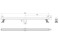 Душевой трап (лоток) Wonzon & Woghand WW-65409T-BR 90 см, с сифоном