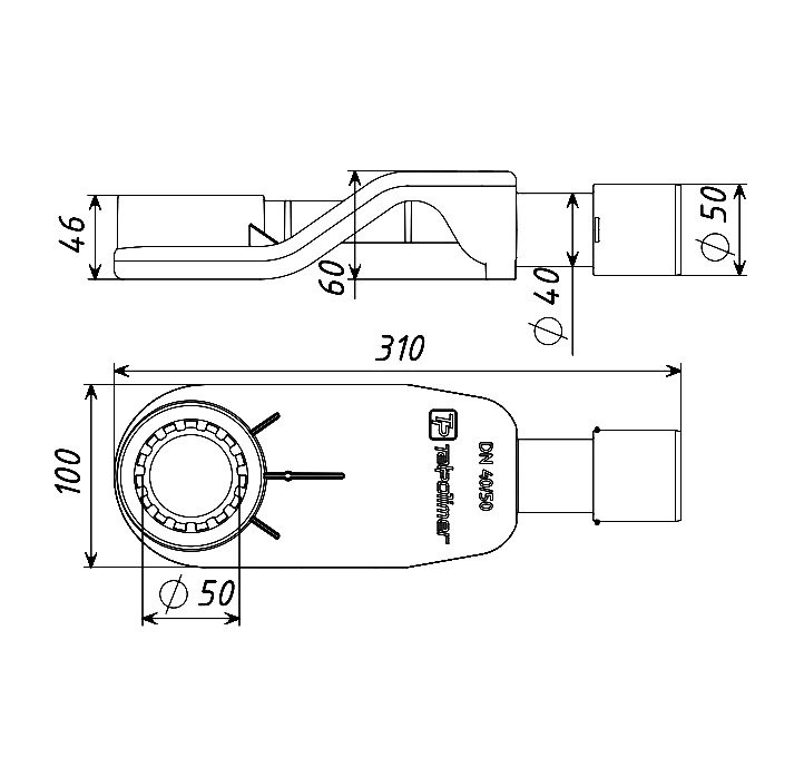 Душевой трап (лоток) Wonzon & Woghand WW-65409T-BR 90 см, с сифоном