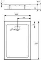 Поддон для душа Radaway Doros F Compact 120x80 Поддон для душа Radaway Doros F Compact 120x80