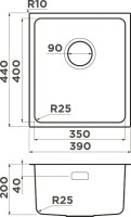 Мойка кухонная Omoikiri TADZAVA 39-U AB латунь