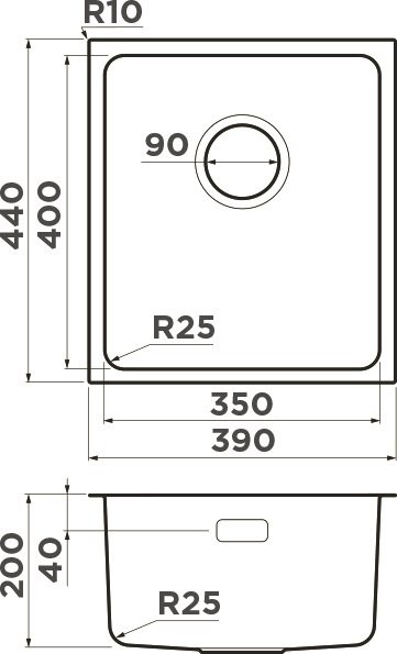 Мойка кухонная Omoikiri TADZAVA 39-U AB латунь