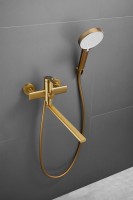 Смеситель с длинным изливом для ванны BELZ B813 B22813-5 золото