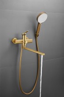 Смеситель с длинным изливом для ванны BELZ B813 B22813-5 золото