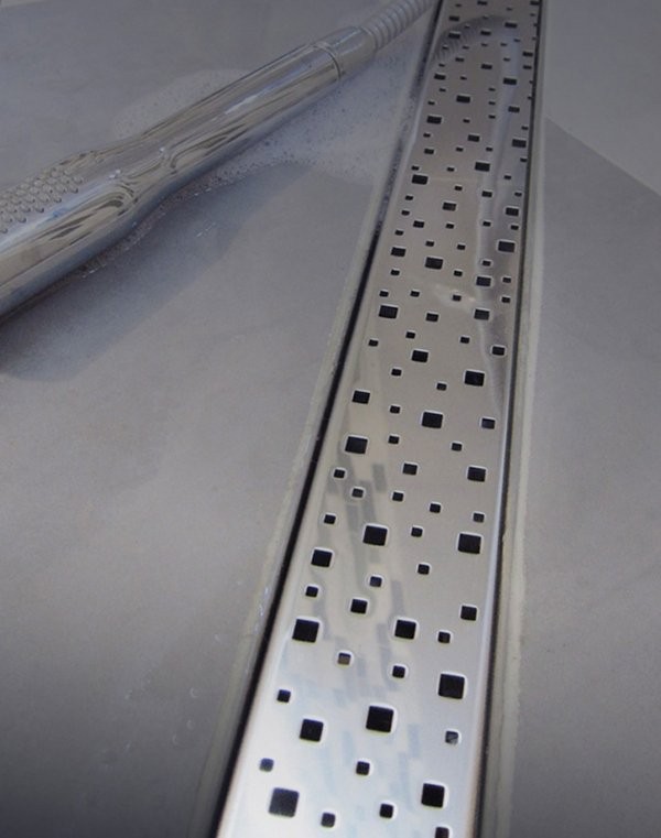 Душевой трап (лоток) MCH Chudej Square CH450S 45 см, решетка хром, с сифоном