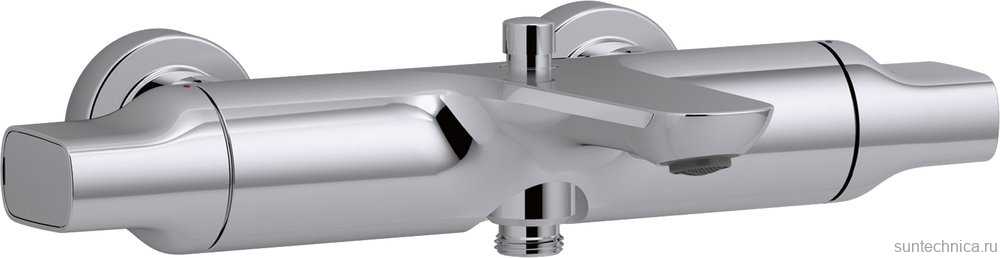 Термостатический смеситель Jacob Delafon Aleo E72286-CP для ванны с душем