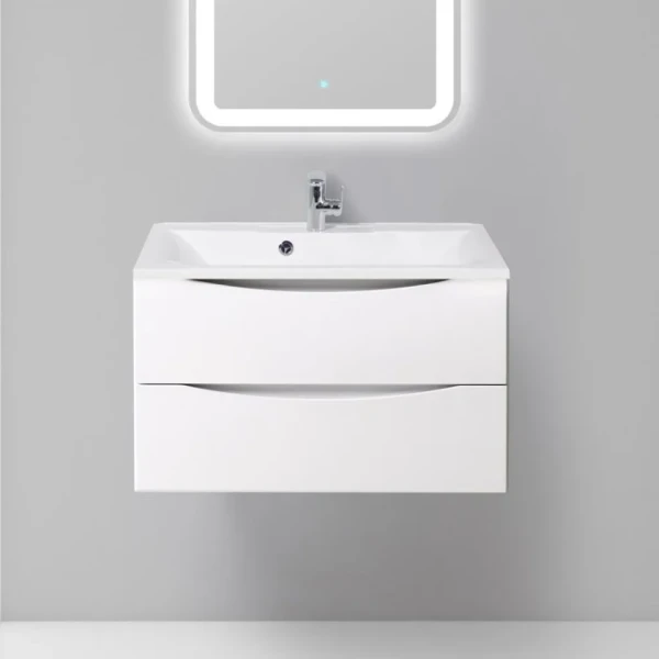 Тумба с раковиной BelBagno Marino 80 bianco lucido, подвесная