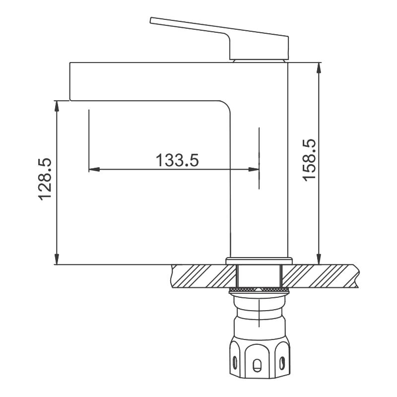 Смеситель для раковины Gappo G99-39 G1099-39 оружейная сталь
