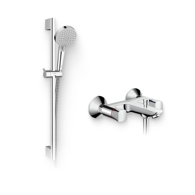 Душевой комплект Смеситель Hansgrohe Logis 71243000 + Гарнитур Vernis Blend 26275000 хром