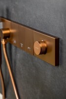 Душевой комплект Boheme Zodiac 132-BRB термостат, С ВНУТРЕННЕЙ ЧАСТЬЮ, brushed bronze