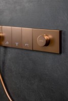 Душевой комплект Boheme Zodiac 132-BRB термостат, С ВНУТРЕННЕЙ ЧАСТЬЮ, brushed bronze