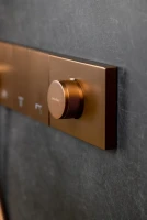 Душевой комплект Boheme Zodiac 132-BRB термостат, С ВНУТРЕННЕЙ ЧАСТЬЮ, brushed bronze