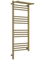 Полотенцесушитель электрический Сунержа Богема 3.1 32-6006-1040 110x45 см, подключение слева, золотой шелк, лесенка, с полкой