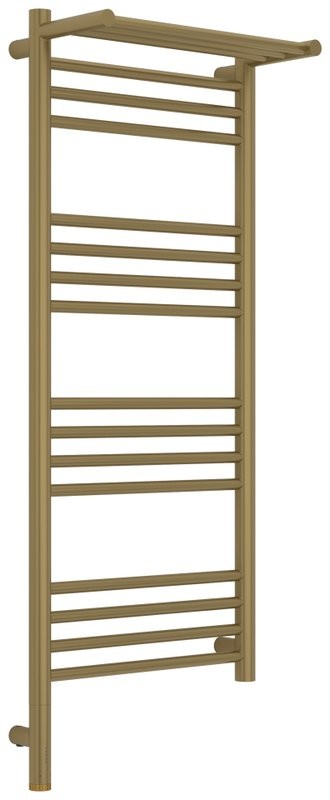 Полотенцесушитель электрический Сунержа Богема 3.1 32-6006-1040 110x45 см, подключение слева, золотой шелк, лесенка, с полкой