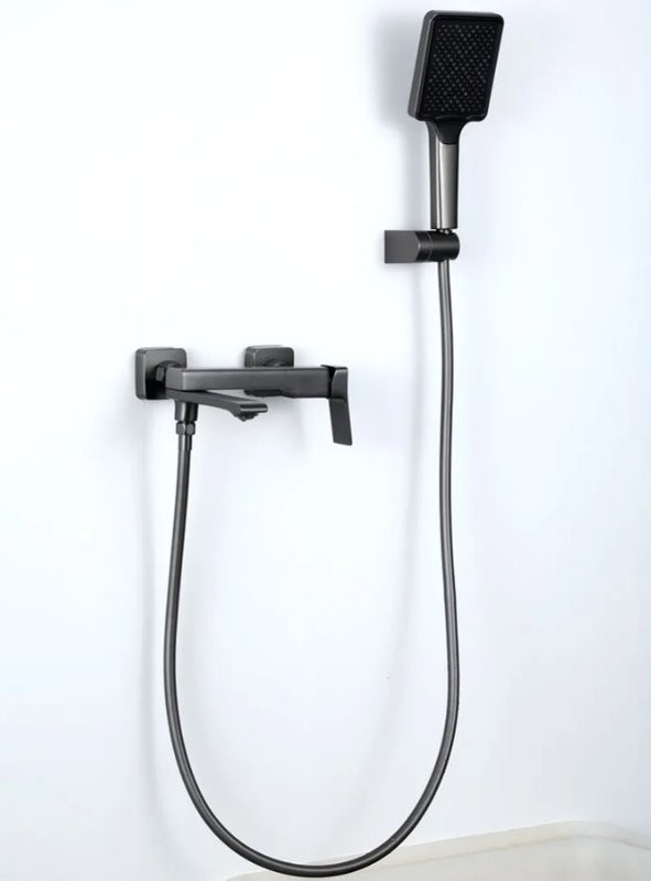 Смеситель для ванны с душем Frap H84 F3284-9 оружейная сталь