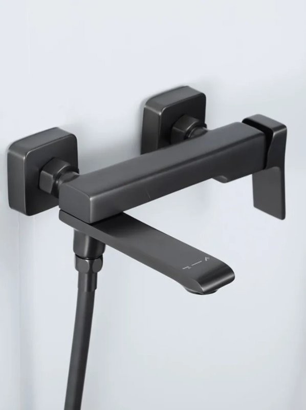 Смеситель для ванны с душем Frap H84 F3284-9 оружейная сталь