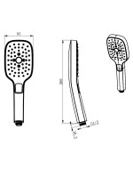 Душевая лейка D&K DC1101901 хром Душевая лейка D&K DC1101901 хром