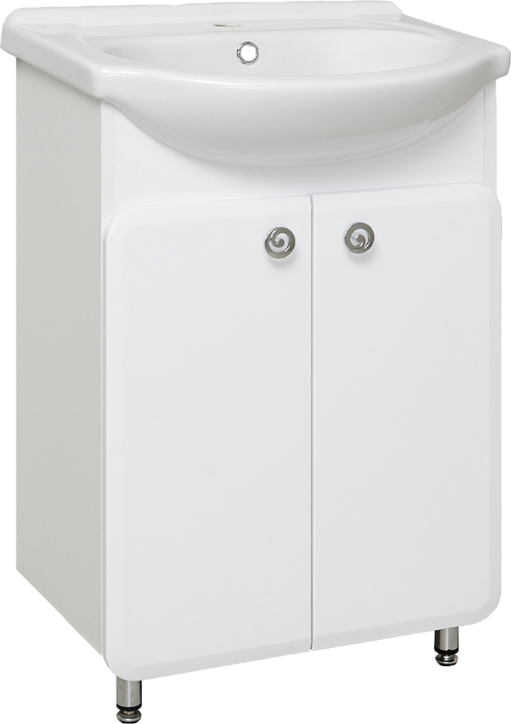 Тумба под раковину Runo Капри 55 белая