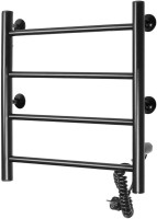 Полотенцесушитель электрический Domoterm Классик DMT 109-4 50x50, черный, R
