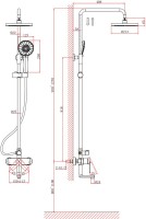 Душевая стойка D&K Bayern.Fürth DA1523708B18 белая