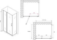 Душевой уголок Abber Sonnenstrand AG04100MS-S85M 85x100, профиль хром, стекло матовое