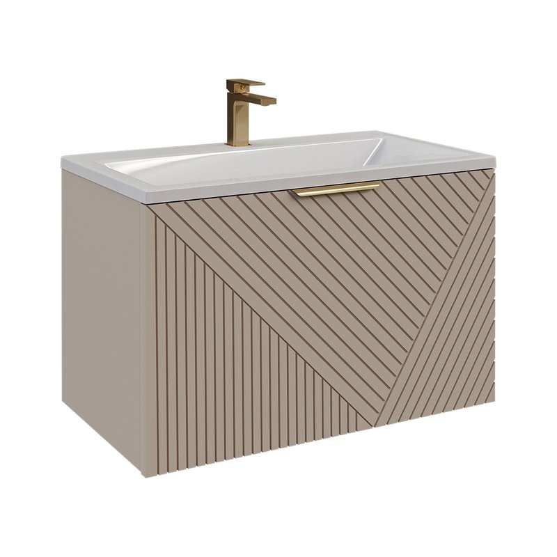 Тумба с раковиной Grossman Блисс 60 матовая бежевая