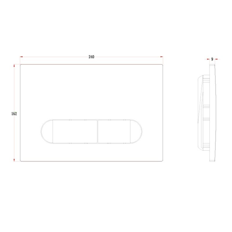 Кнопка смыва для унитаза Veconi Flush V3 пластик, цвет оружейная сталь