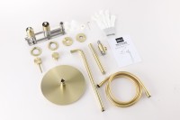 Душевой комплект Abber Wasser Kreis 316 AF8118BG С ВНУТРЕННЕЙ ЧАСТЬЮ, брашированное золото