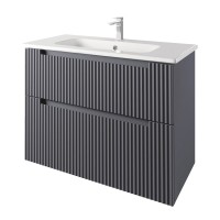 Тумба с раковиной Dreja Euphoria 100 матовый серый базальт