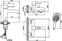 Комплект для ванной Orange Karl Karl M05-311b черный