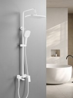 Душевая система / Тропический душ со смесителем S4036C, белый