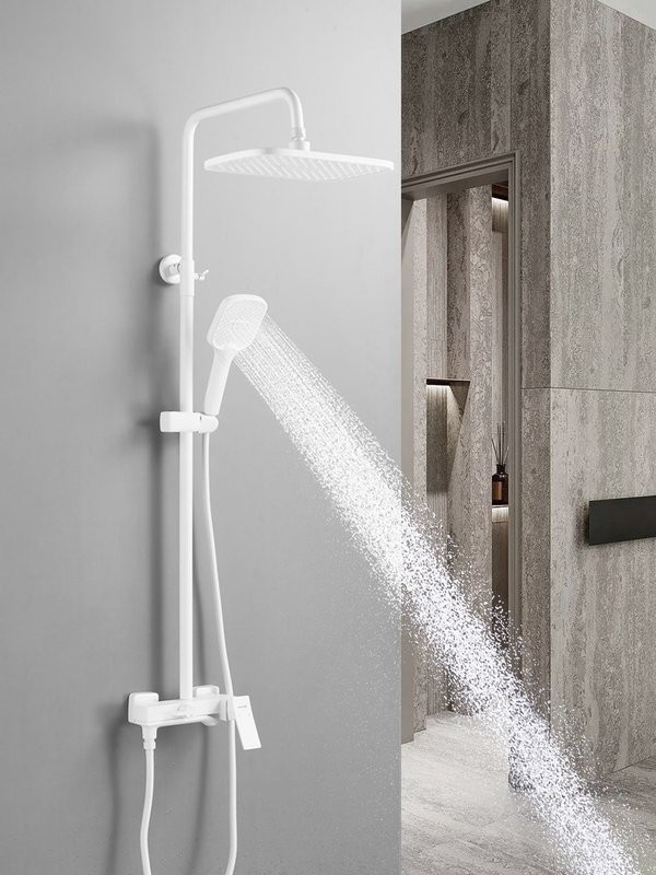 Душевая система / Тропический душ со смесителем S4036C, белый