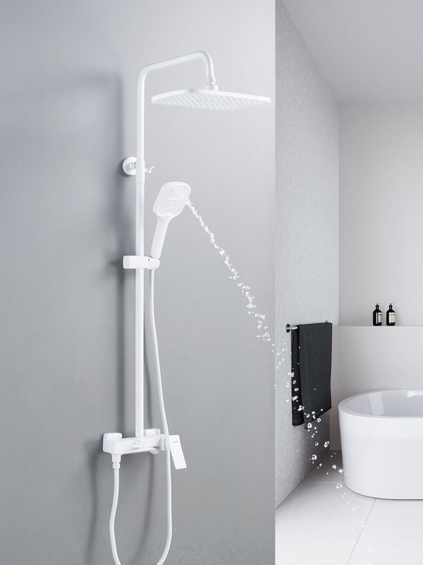 Душевая система / Тропический душ со смесителем S4036C, белый