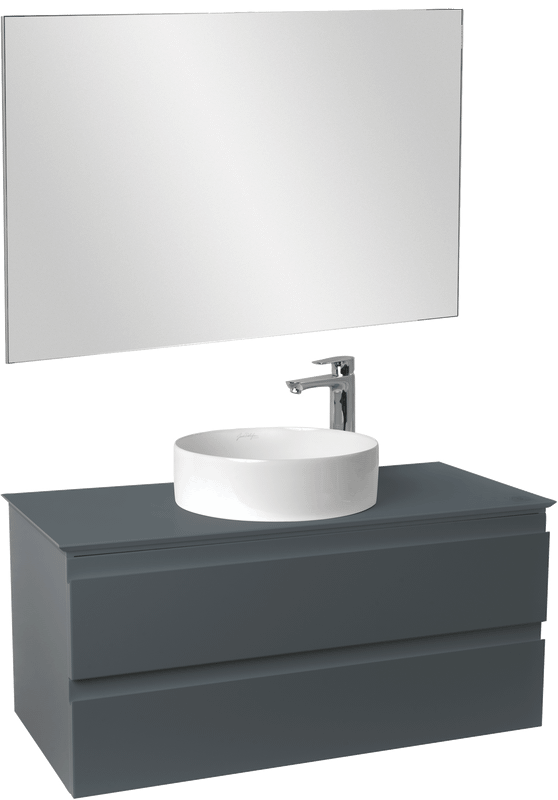 Мебель для ванной комнаты Jacob Delafon Madeleine 100 серая матовая с подсветкой